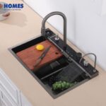 LR7546 Multifunctional Waterfall Kitchen Sink - 图片 3