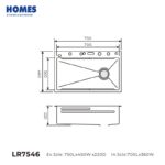 LR7546 Multifunctional Waterfall Kitchen Sink - 图片 5