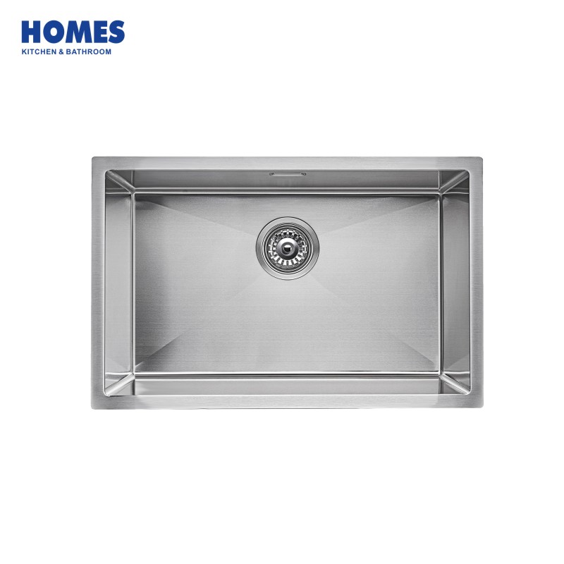70cm Undermount Single Bowl 16 Gauge Stainless Steel Kitchen Sink (U7045)