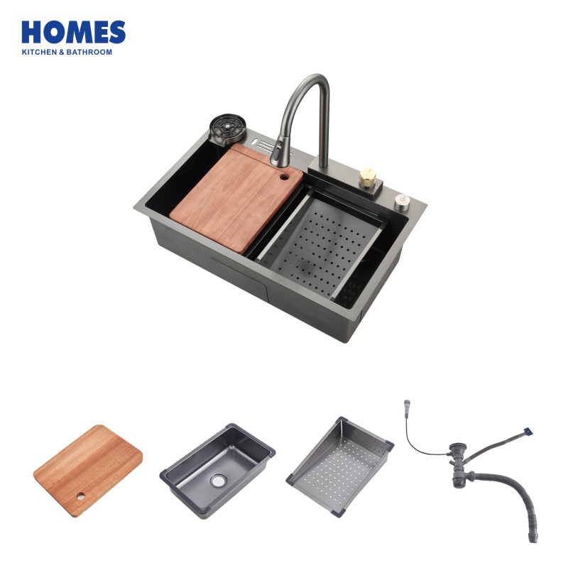 WH7546 Multifunctional Waterfall Kitchen Sink