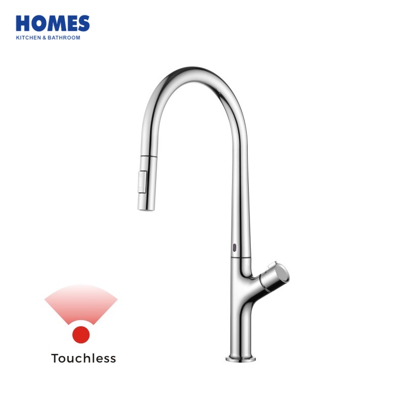 HFK402C Stainless Steel Touchless Faucet, Chrome Commercial Motion Sensor Tap for B2B Wholesale