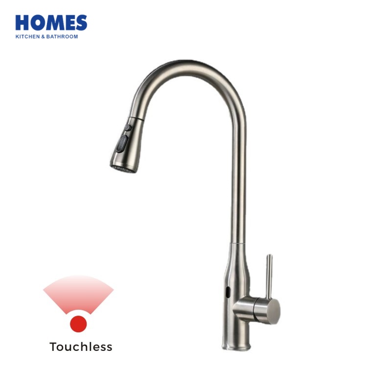 HFK404 B2B Bulk Supply Faucet, Commercial Motion Sensor Stainless Steel Touchless Kitchen Tap