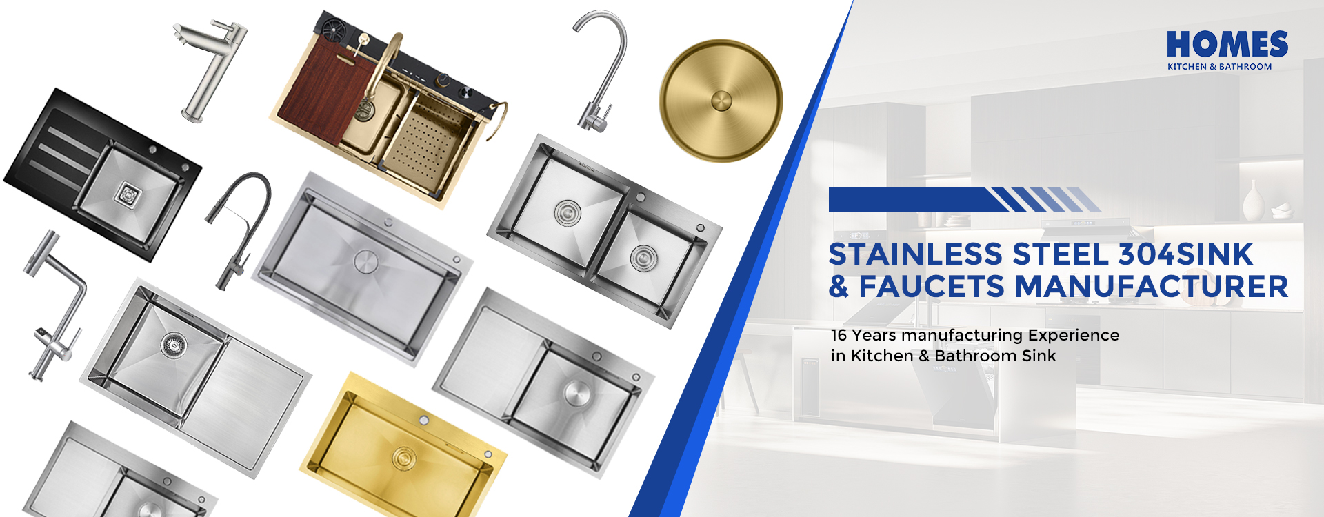Stainless Steel 304 Sink and Faucets Manufacturer