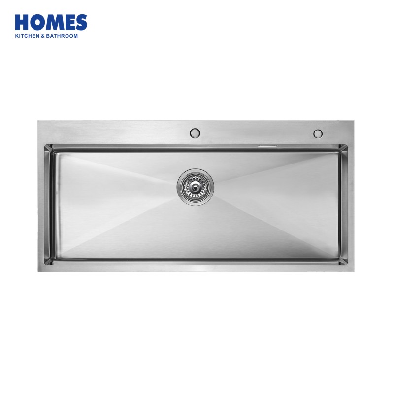 100cm Drop In / Top Mount Single Bowl 16-Gauge Stainless Steel Kitchen Sink with 2 hole (T10048)