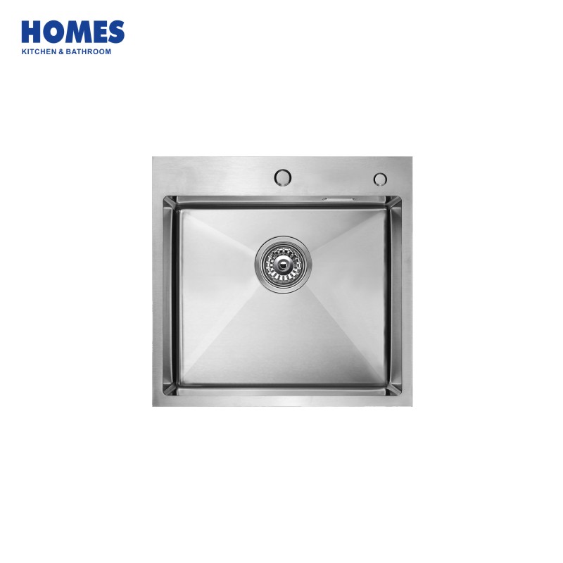50cm Drop In / Top Mount Single Bowl 16-Gauge Stainless Steel Kitchen Bar Sink with 2 hole (T5048)