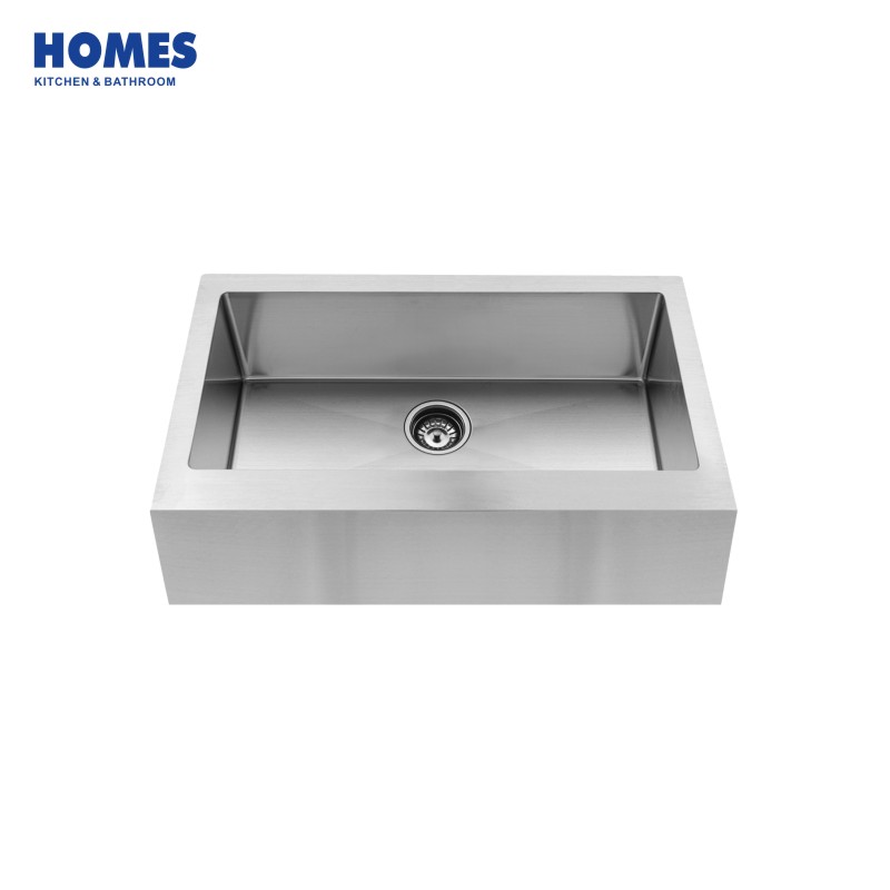 36-inch Apron Front Farmhouse 16 Gauge Single Bowl Stainless Steel Kitchen Sink with Flat Apron (F3621B)
