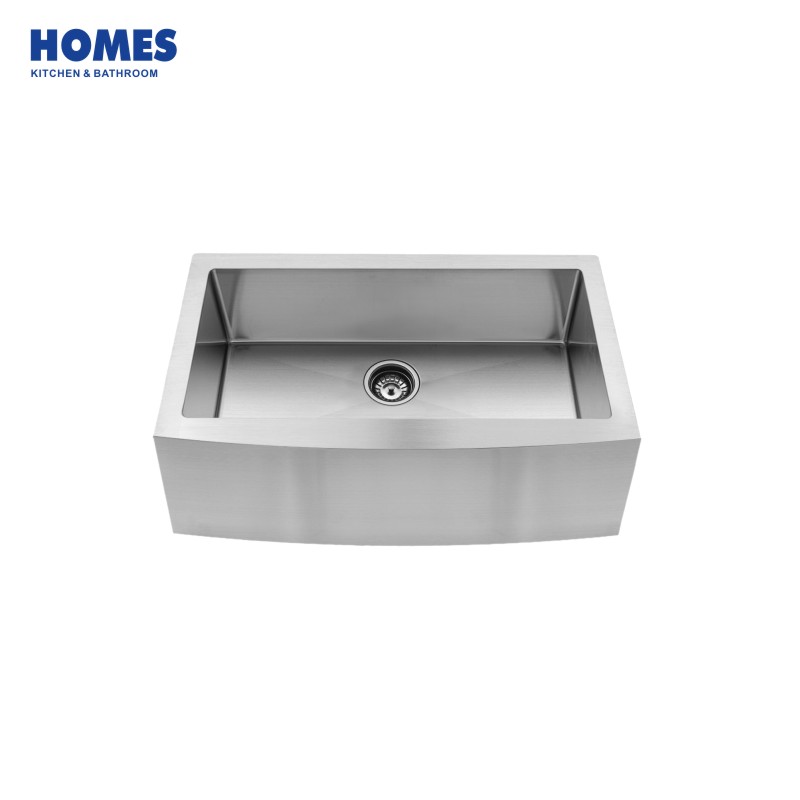 36-inch Apron Front Farmhouse 16 Gauge Single Bowl Stainless Steel Kitchen Sink with Curved Apron (F3622A)