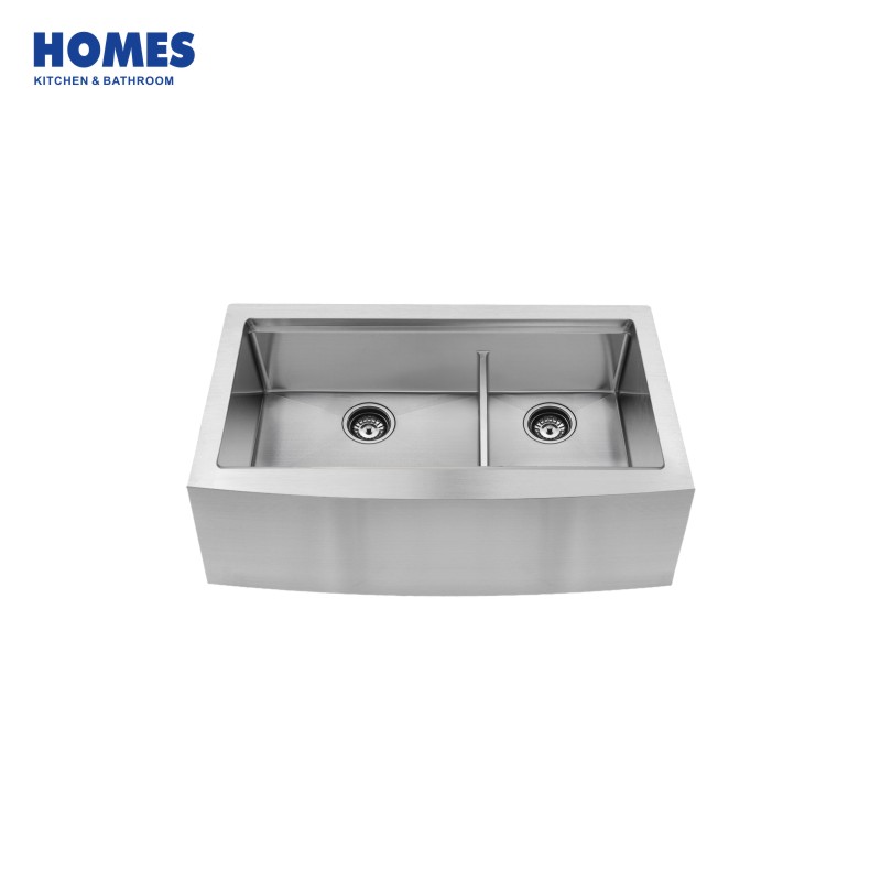 36-inch Workstation Ledge Farmhouse 16 Gauge Stainless Steel Kitchen Sink Double Bowl with Accessories (FD3622W1B)