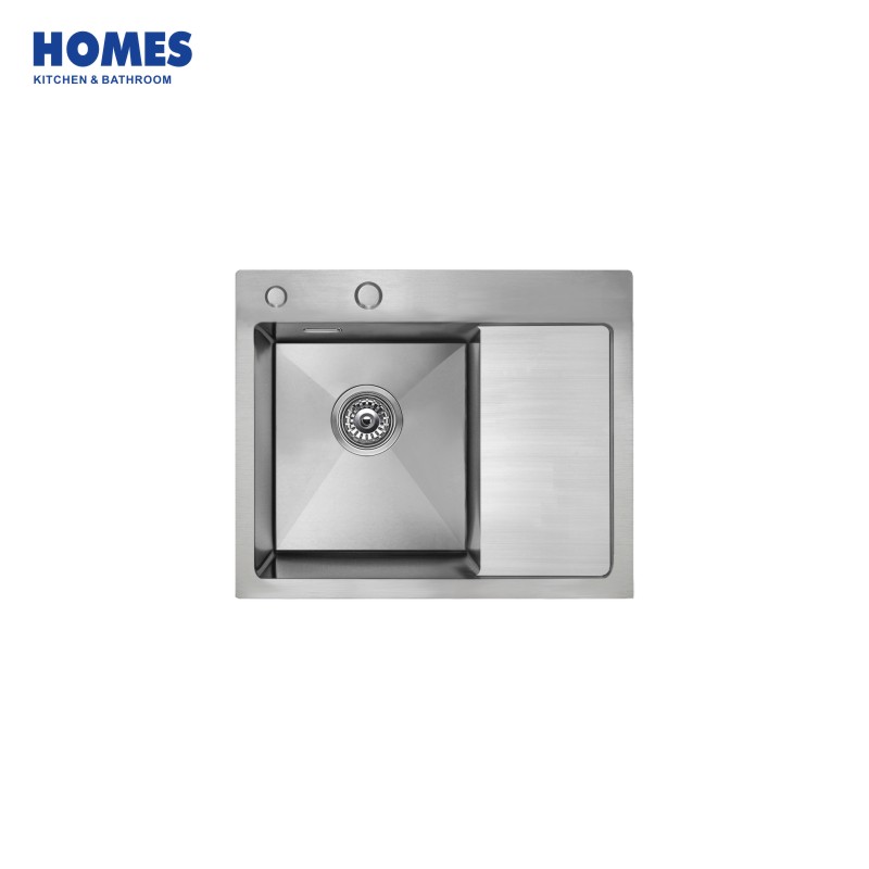 58cm Single Bowl Topmount Stainless Steel Kitchen Sink with Right Drainboard (T5848DL)